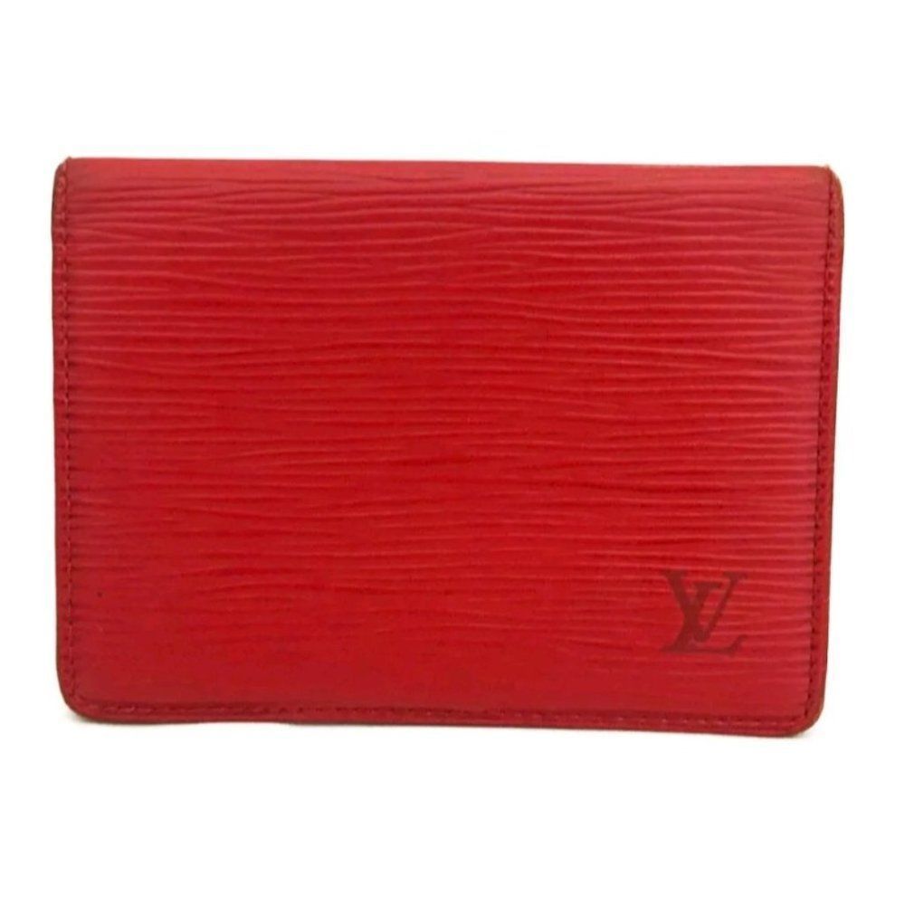 Louis Vuitton Epi 2 Card Vertical Leather Pass Card Case /P2597
